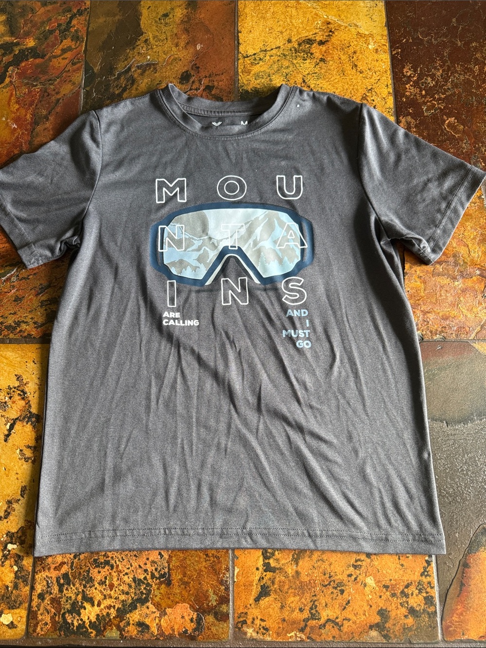 Boys Gray 'Mountains Are Calling' Graphic Shirt (1013)